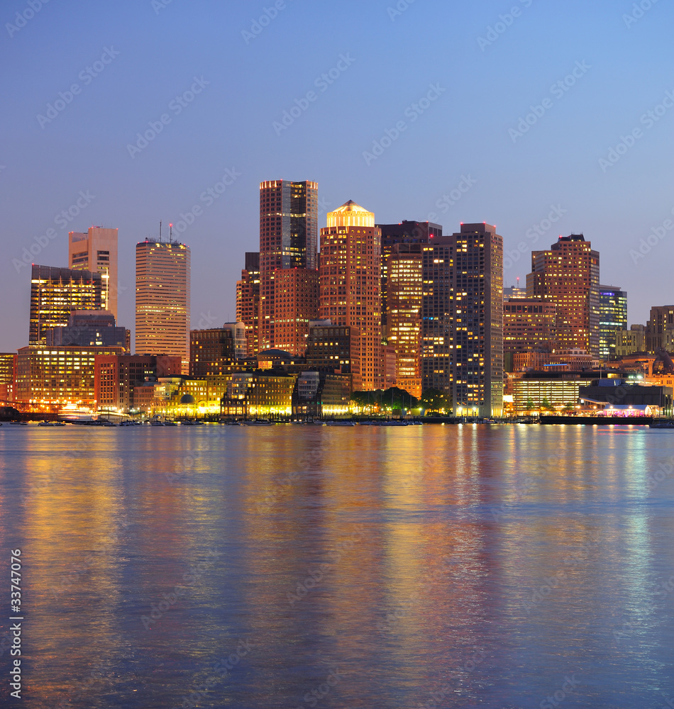 Naklejka premium Boston urban buildings