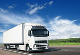 white truck on country highway