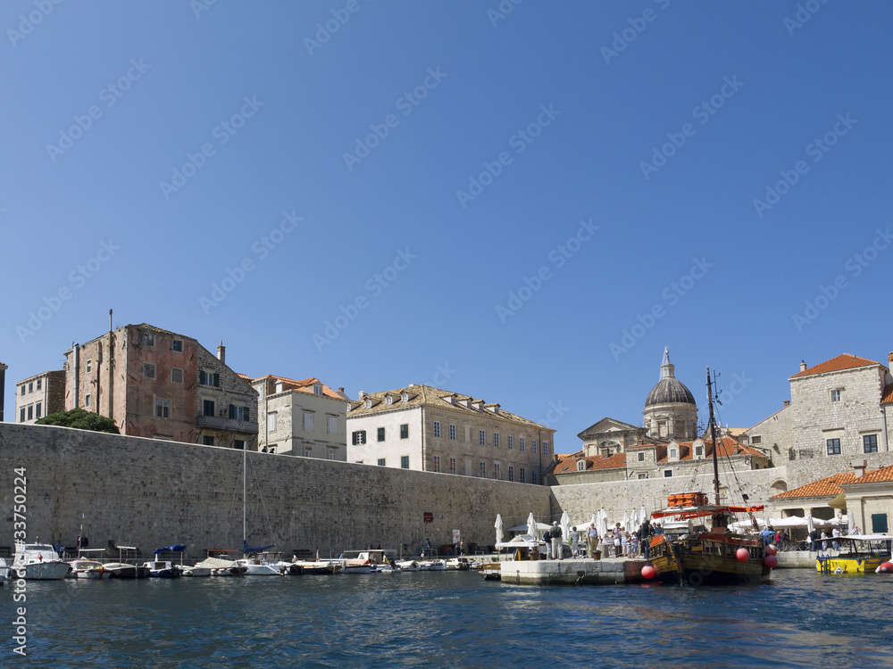 Port in the Walled City of Dubrovnic in Croatia Europe