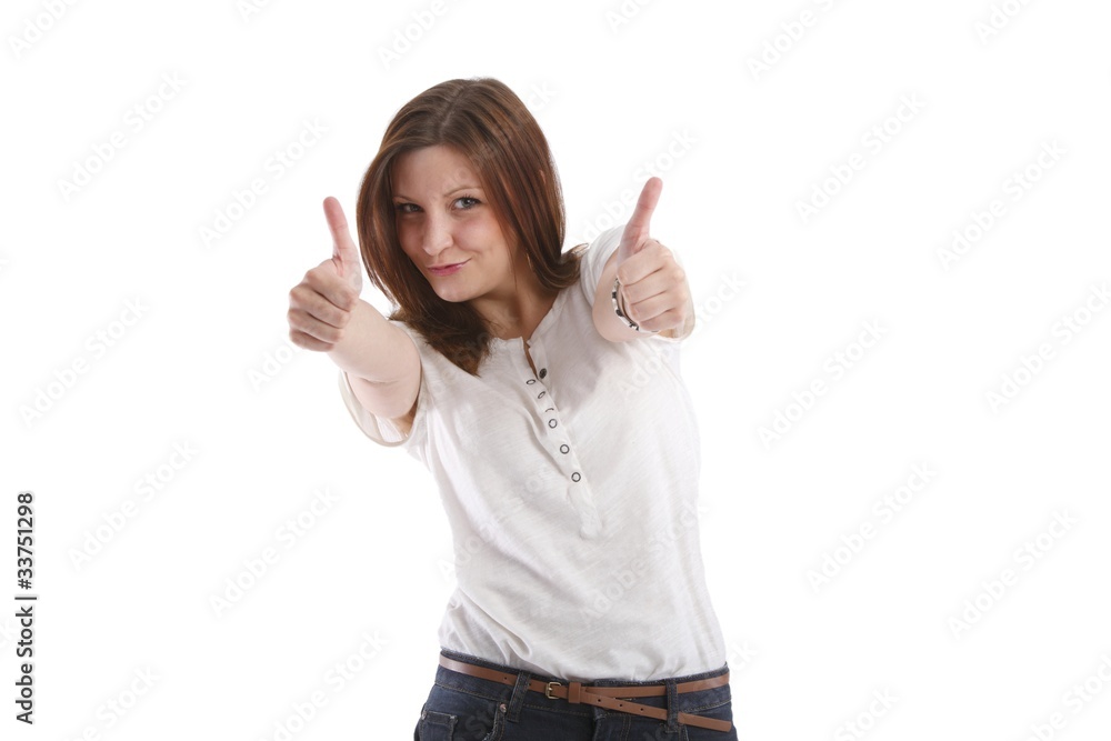 thumbs up (white background) Stock Photo | Adobe Stock