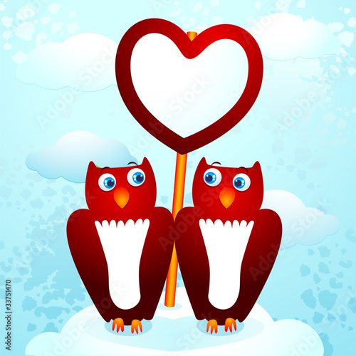 Owls with sign