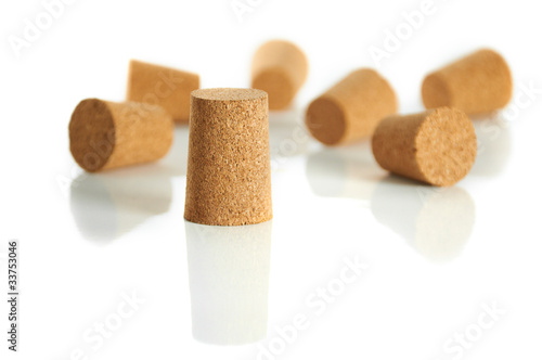 Business group concept, with set of wine corks