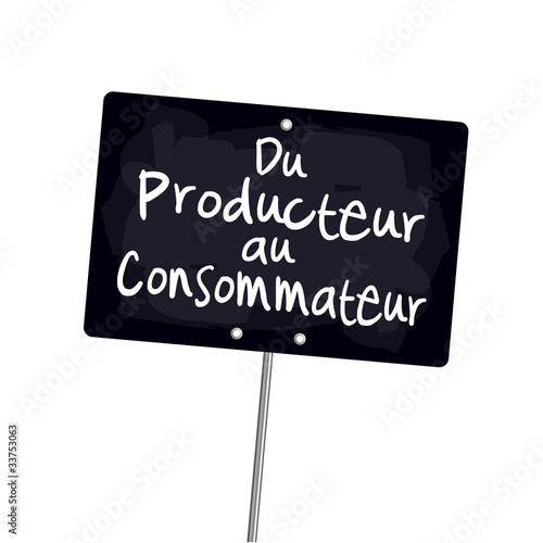 Ardoise "Du producteur au consommateur"