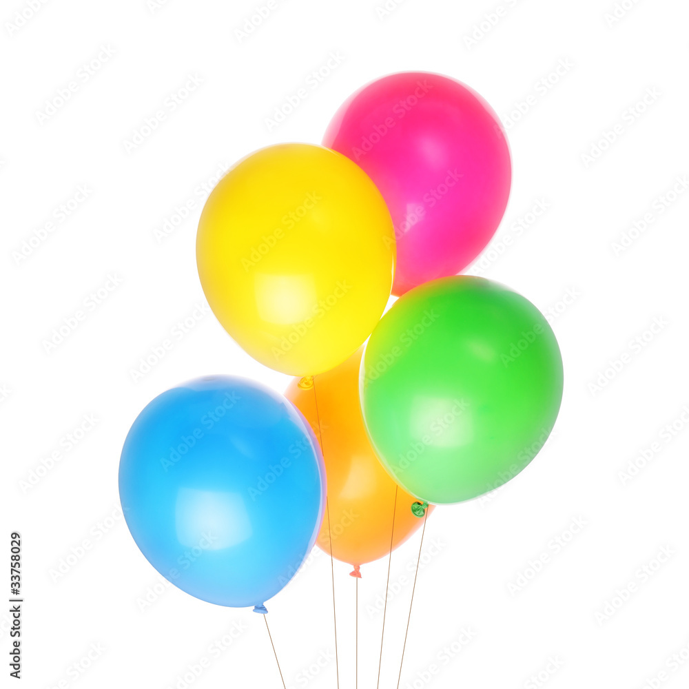 Five colorful baloons Five colorful baloons