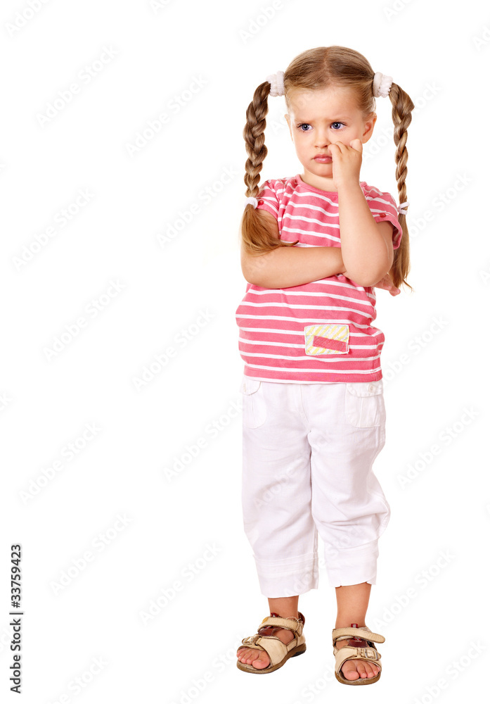 Sulking child with arms crossed. Sulking child with arms crossed.