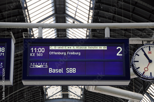 Bahnhof Anzeige