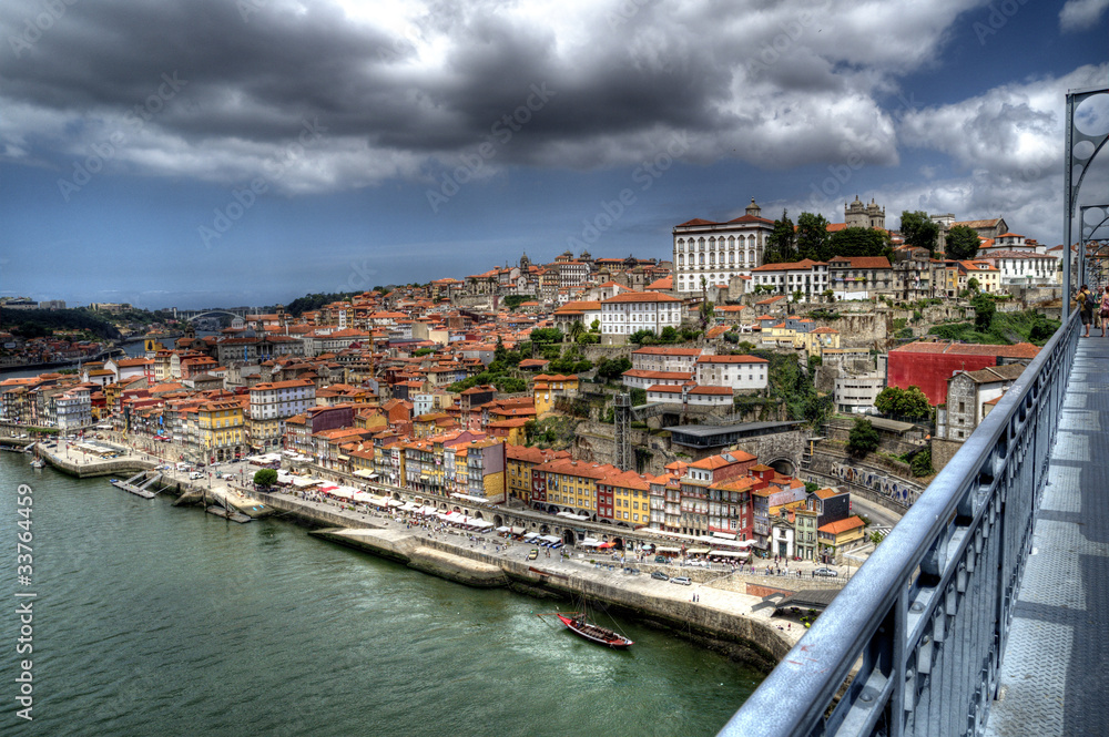 Porto View from Dom Luis I Bridge, Portugal.