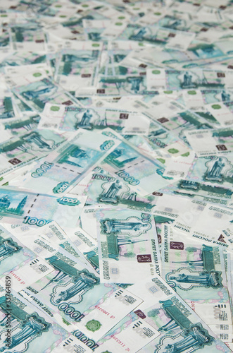 Russian Ruble. Background of money in 1000 rubles © Leonid Ikan