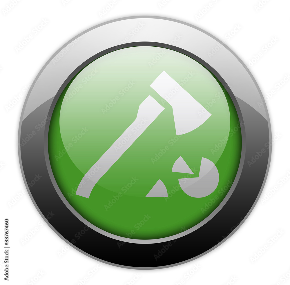 Green Metallic Orb Button Green Metallic Orb Button