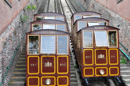 funicular to Buda castle in Budapest