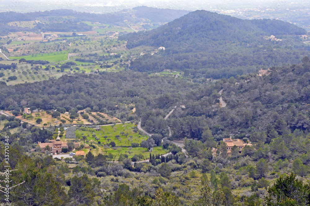 Overview of Majorca countryside