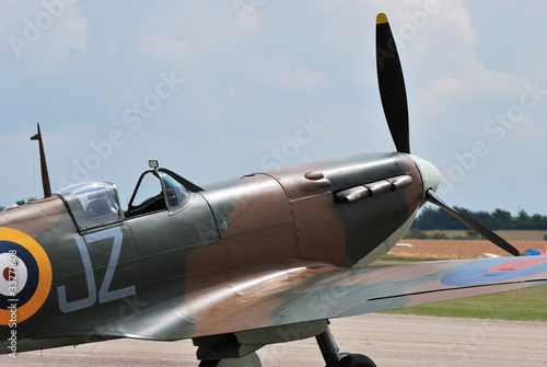 Spitfire standing on runway