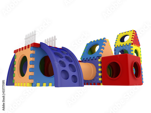 Colorful toy blocks photo