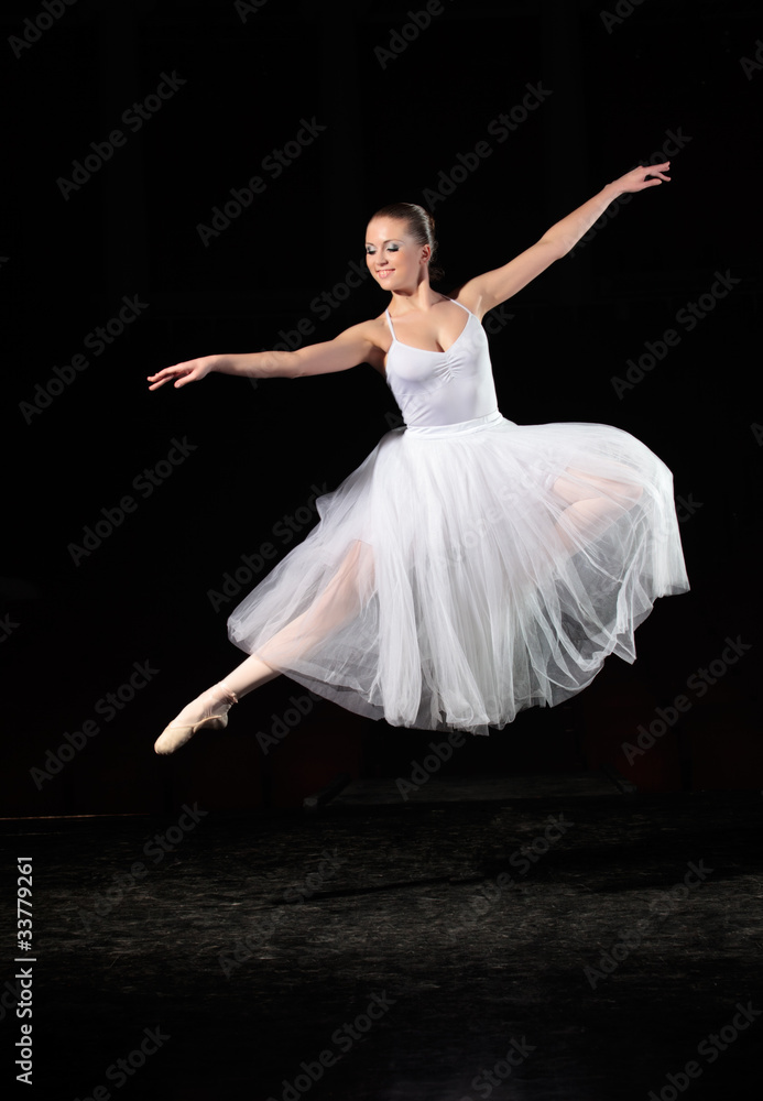 Portrait of young ballerina in rehearsal Portrait of young ballerina in rehearsal