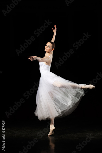 Portrait of young ballerina in rehearsal
