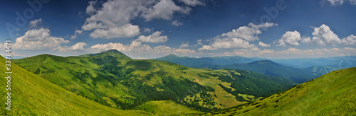 Obraz na płótnie Highest Ukrainian mountains panorama w salonie