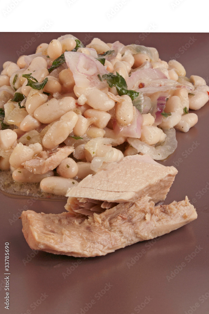 Insalata di fagioli, tonno e cipolla di Tropea Insalata di fagioli, tonno e cipolla di Tropea
