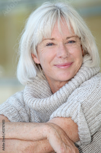 Portrait of beautiful senior woman