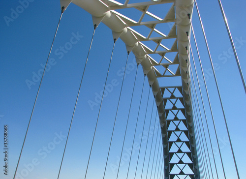 Part of the bridge on the blue sky