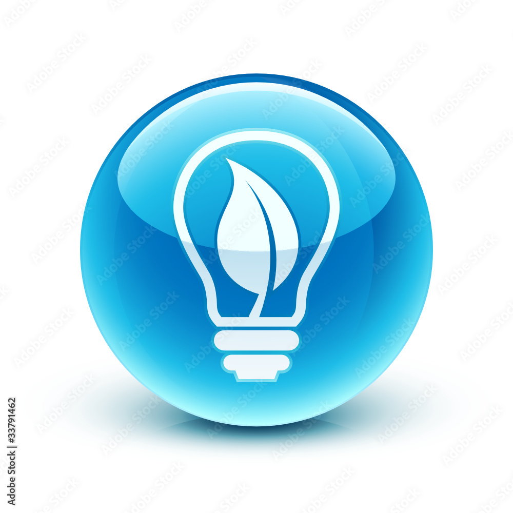 icône ampoule écologie / ecological light bulb icon icône ampoule écologie / ecological light bulb icon