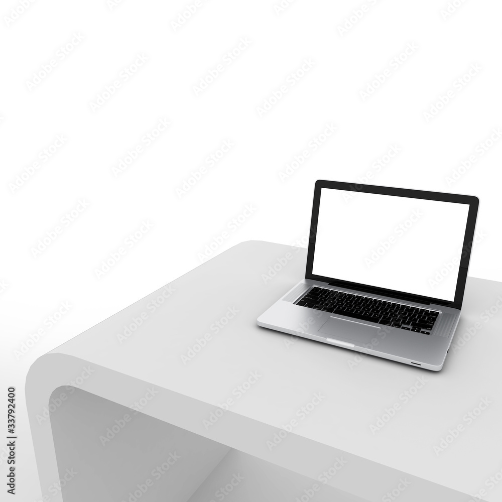 Business Computers Technology on a White Background Business Computers Technology on a White Background
