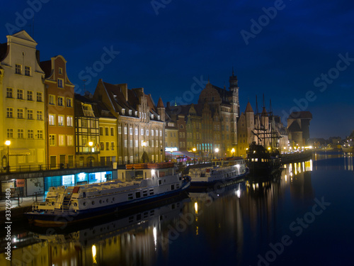 night scene at old town of Gdansk