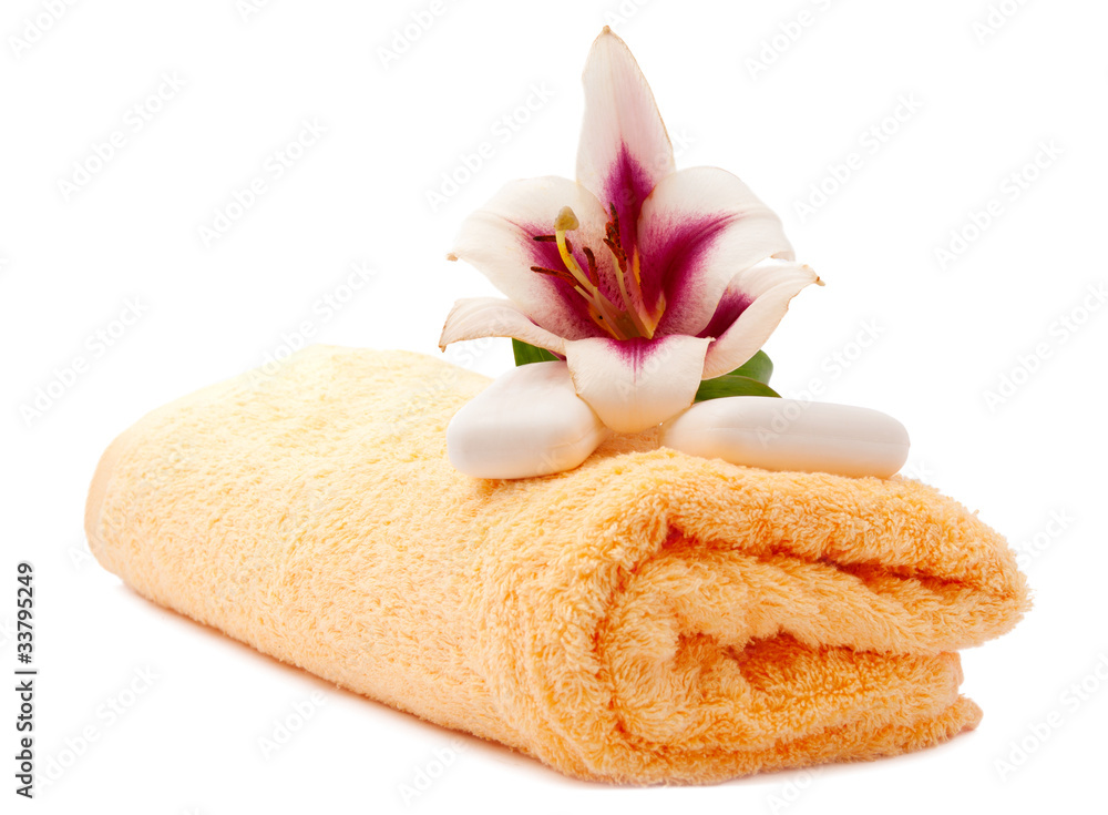 lily and towel lily and towel