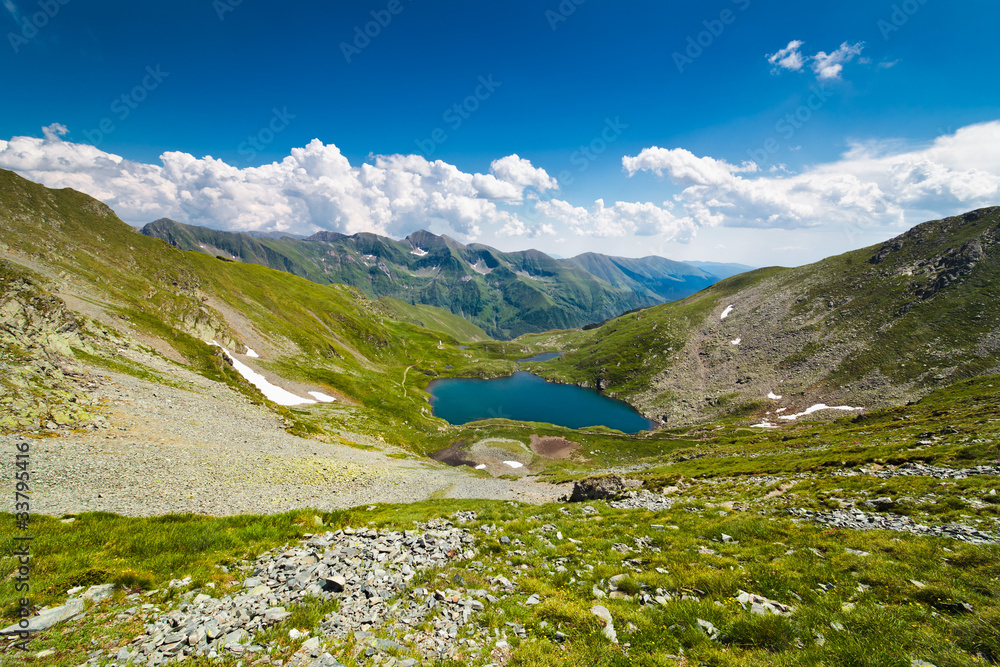 Landscape with Fagaras mountains in Romania Landscape with Fagaras mountains in Romania