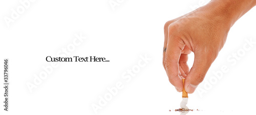 Hand Putting Out a Cigarette