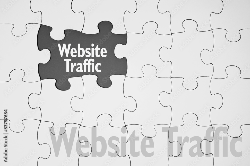 Fototapeta premium Puzzle mit Website Traffic