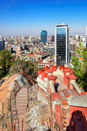 Santiago de Chile (view from Cerro de Santa Lucia) photo