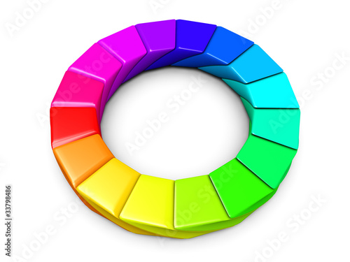 3D Colour wheel - Rainbow photo