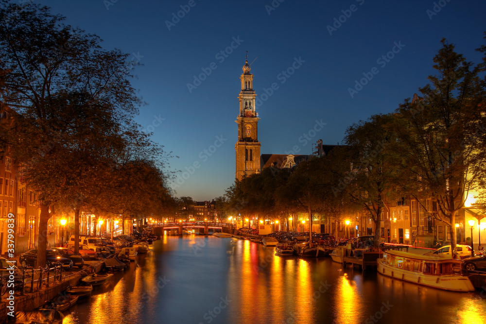 Prinsengracht Canal in Amsterdam, Netherlands