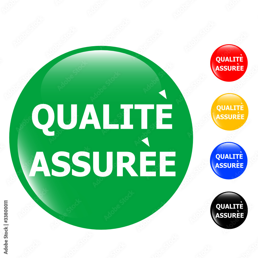 quality guarantee set of colored button glass icon quality guarantee set of colored button glass icon