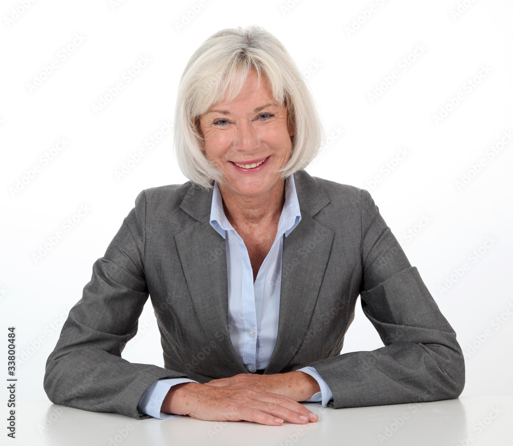 Portrait of businesswoman on white background Portrait of businesswoman on white background