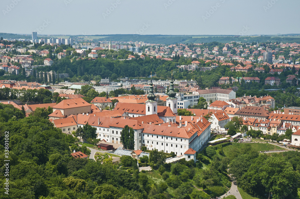Strahov Monastery aerial view