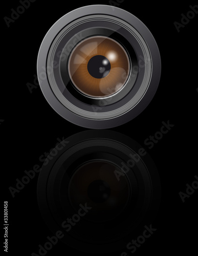 eye in camera lens