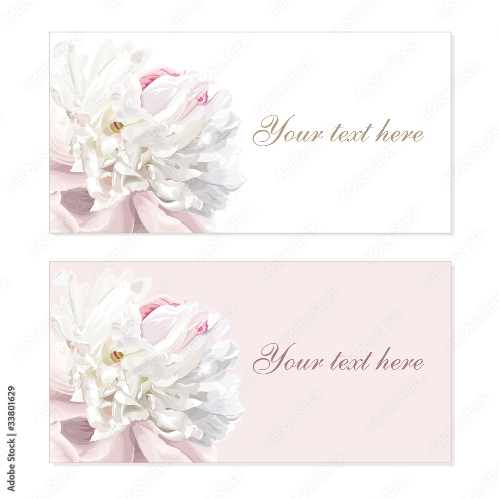Set of flower greeting cards