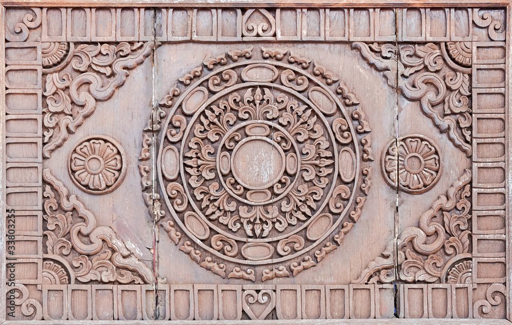 Obraz premium ancient wooden doo