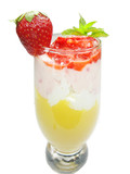 fruit cocktail smoothie with strawberry
