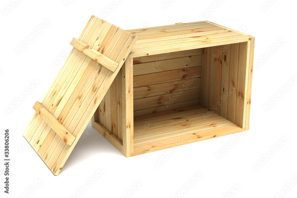 crates isolated on white crates isolated on white