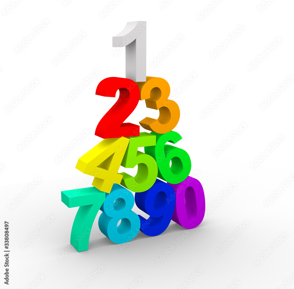 Fototapeta premium Pyramid numerals