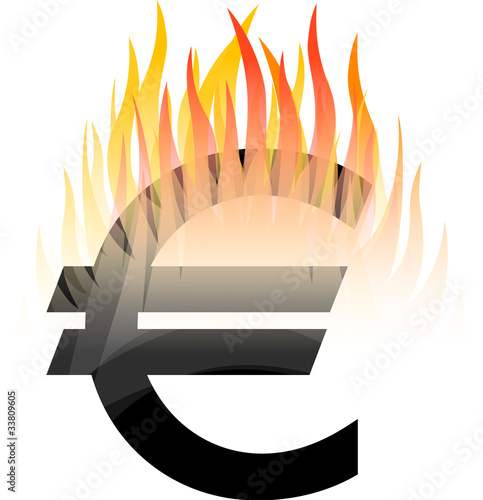 Euro-in-Flammen