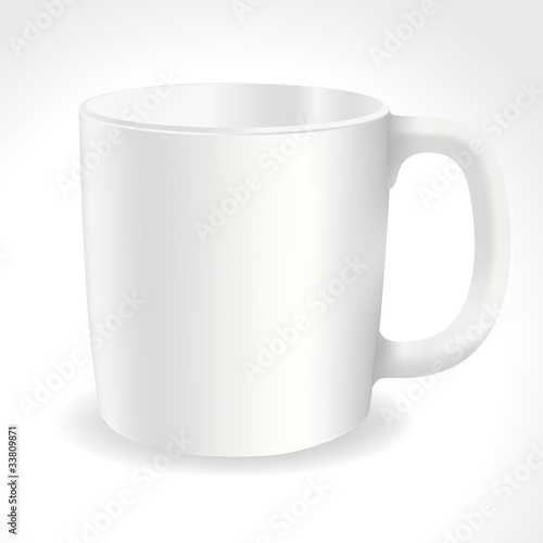 White tea or coffee cup with text space vector