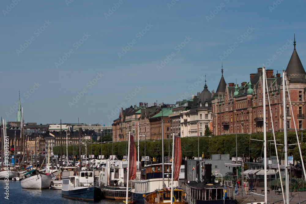 Stockholm, Strandvägen, Boote