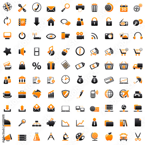 100 Web Icons: orange