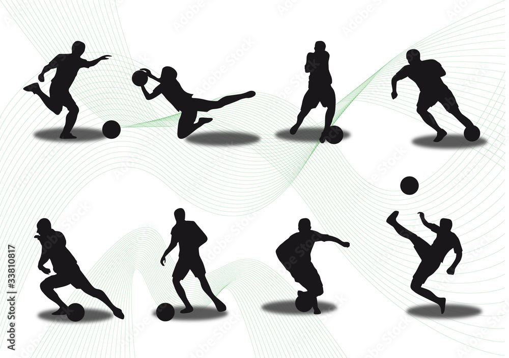 Obraz premium Fußball Silhouetten