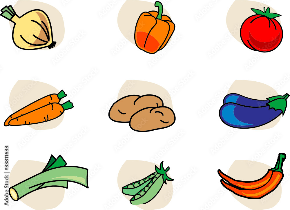 Lot of vegetables, vector illustration Lot of vegetables, vector illustration