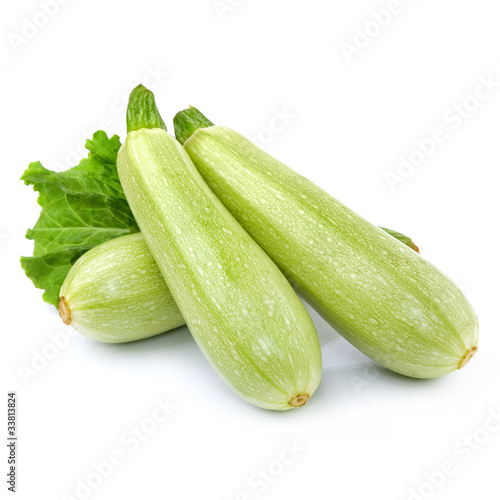 Φωτογραφία Fresh vegetable marrow decorated with green leaf lettuce