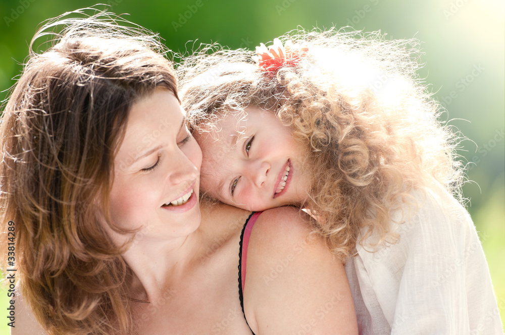 Fototapeta premium young mother and her daughter